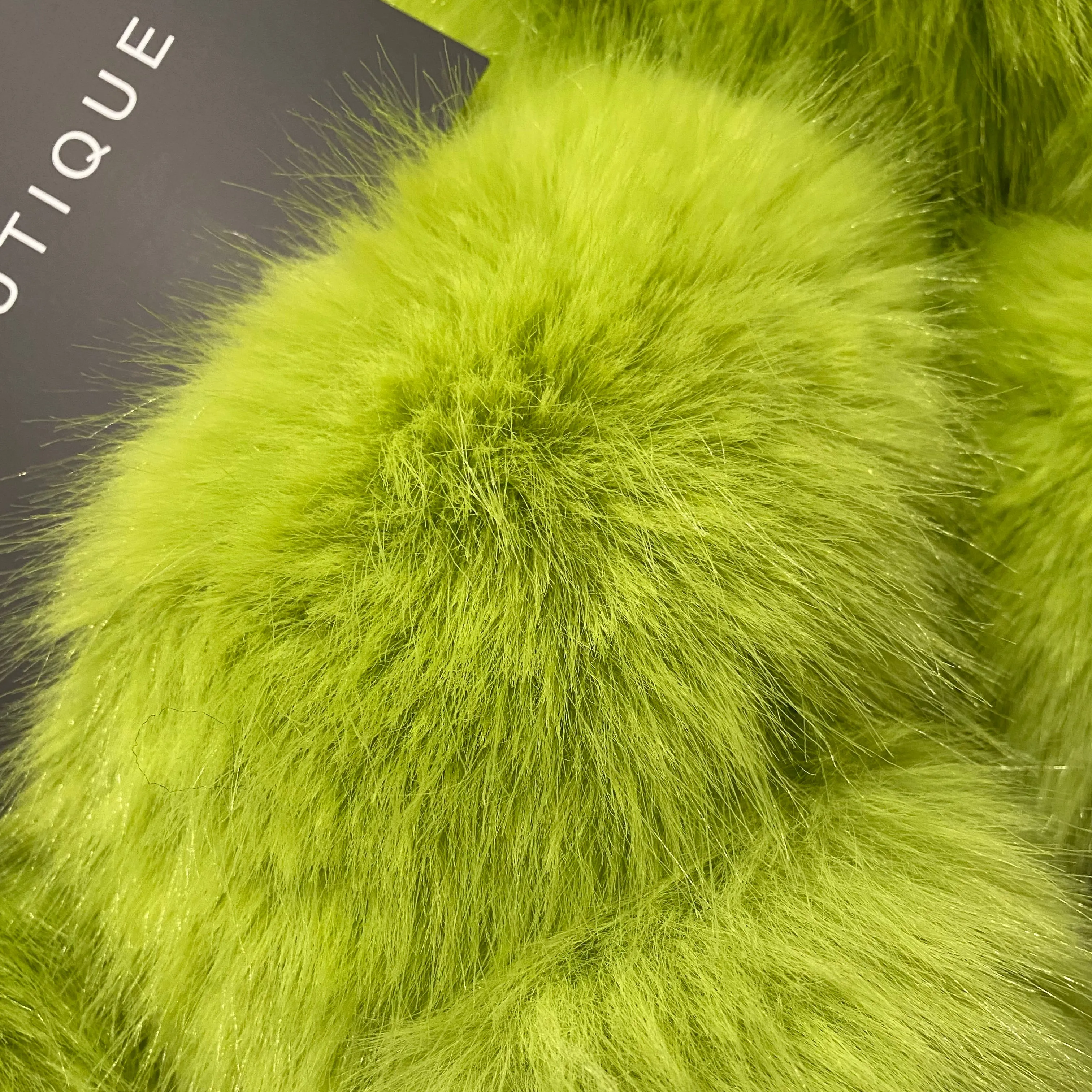 Acid Green Faux Fur Jacket