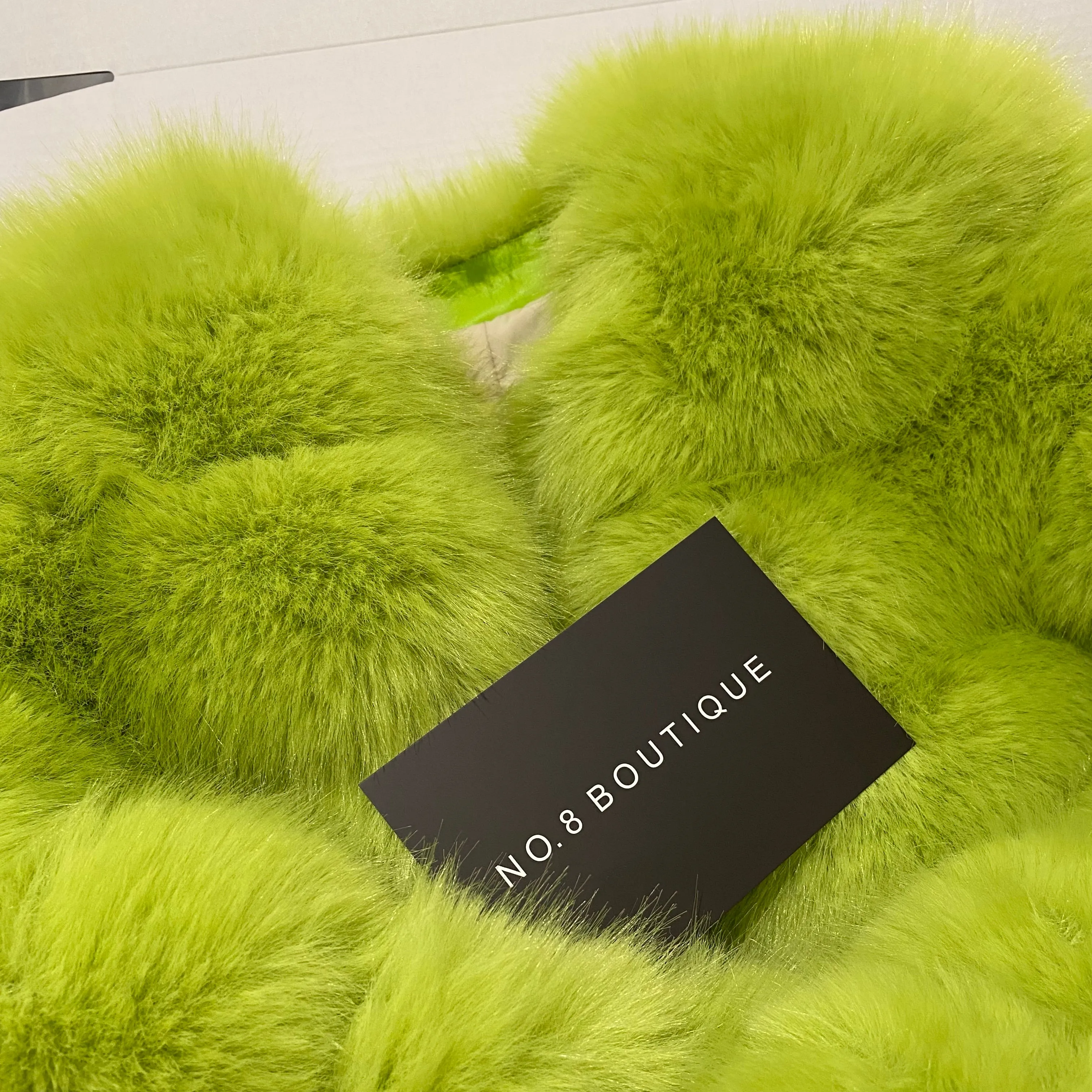 Acid Green Faux Fur Jacket