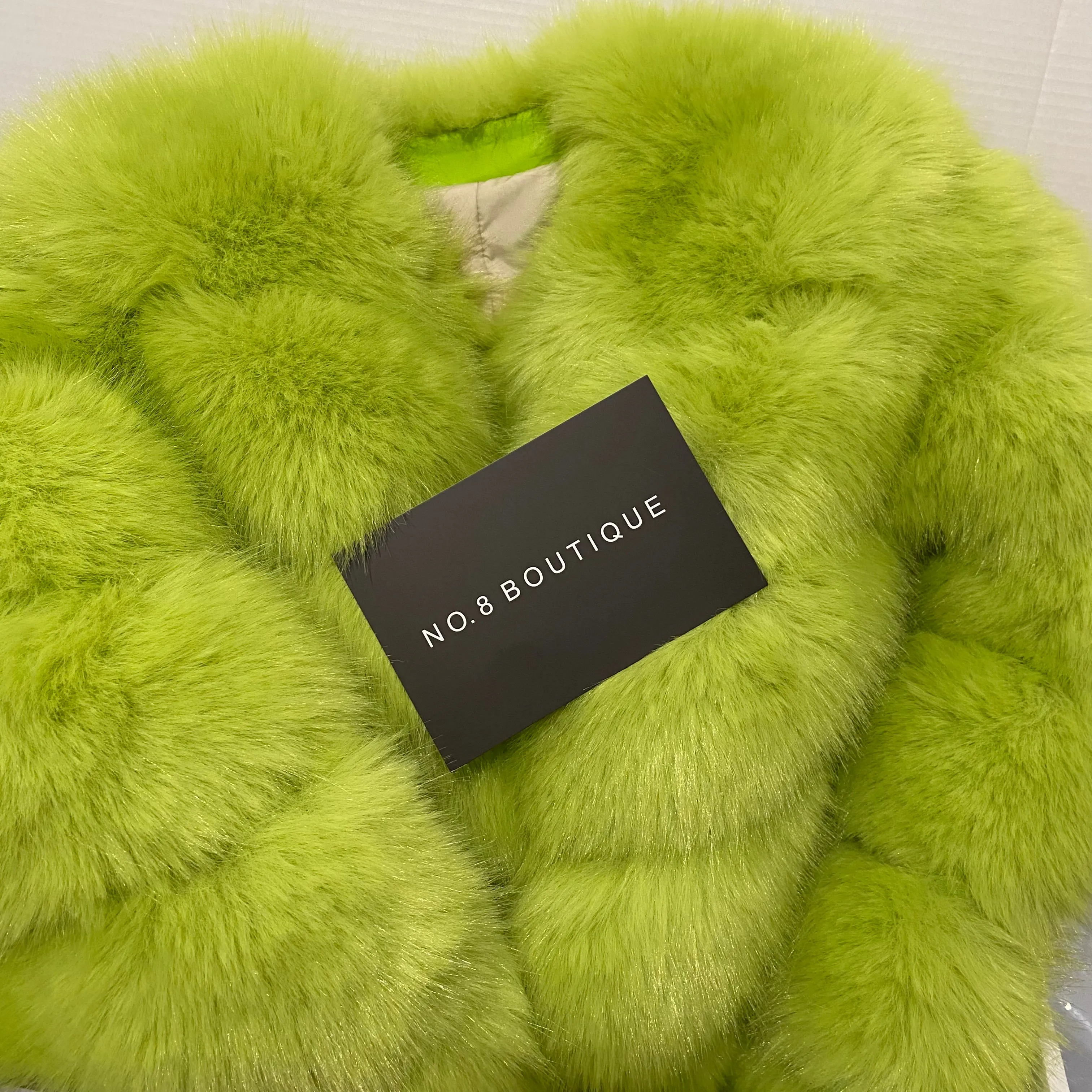 Acid Green Faux Fur Jacket