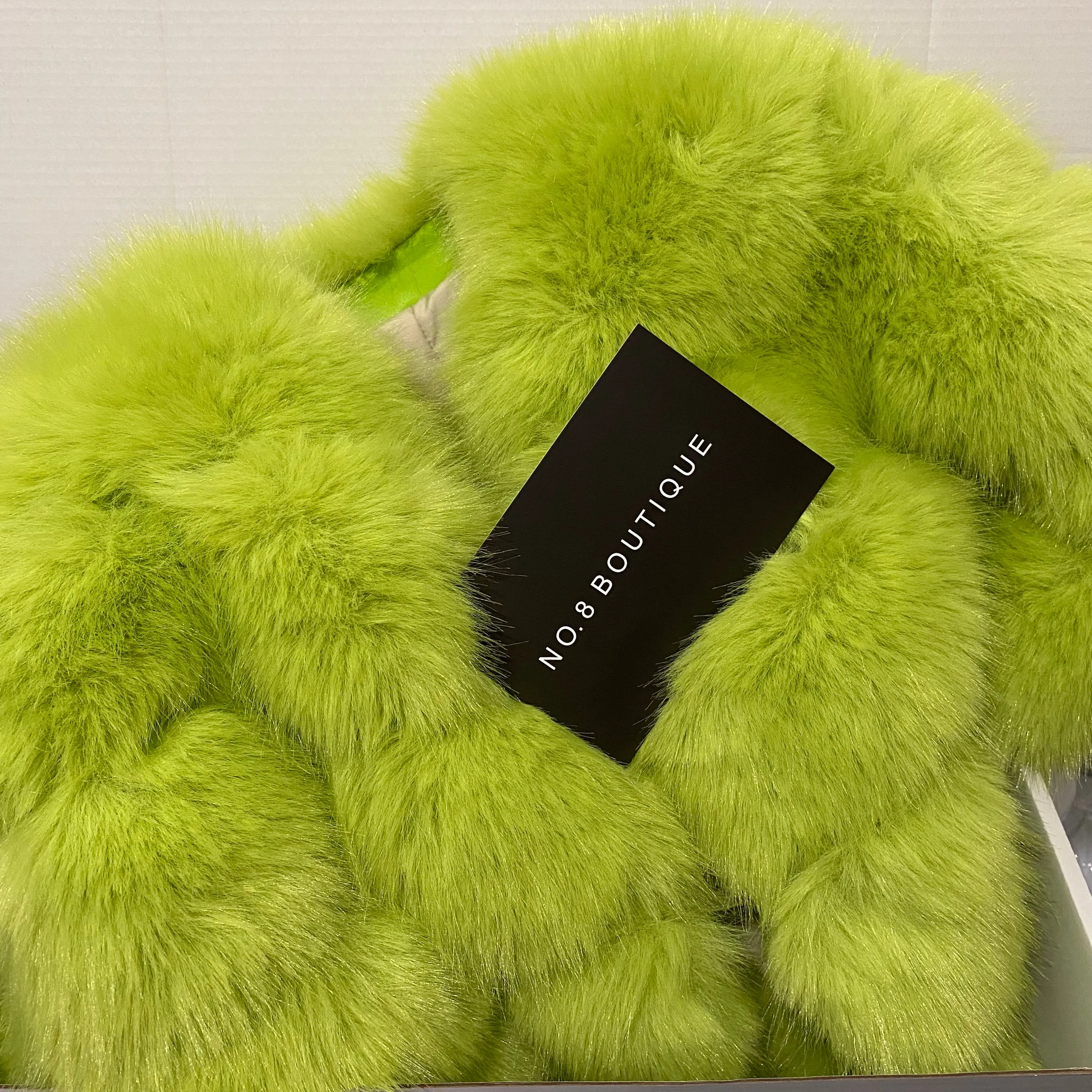 Acid Green Faux Fur Jacket