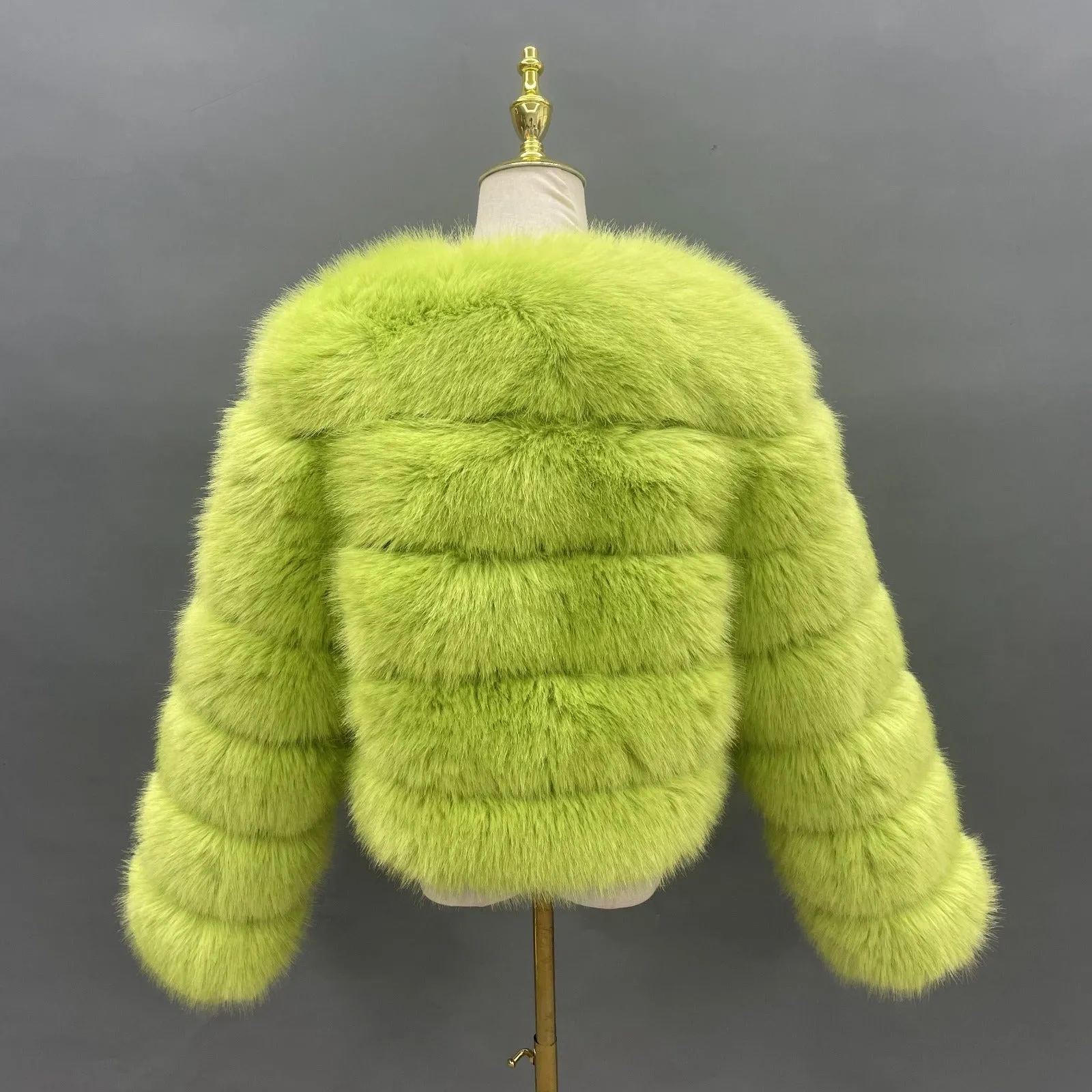 Acid Green Faux Fur Jacket