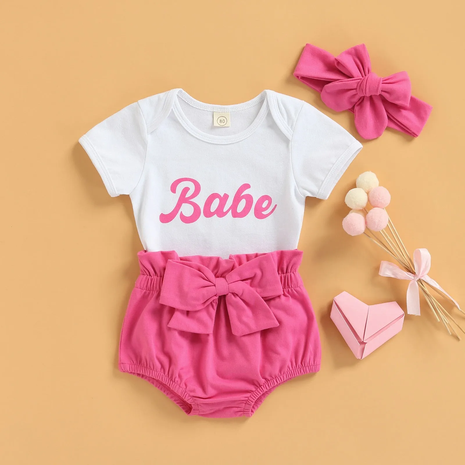 BABE Pink Outfit with Headband