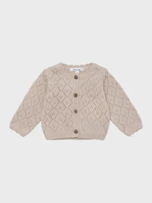 Baby Perry Knit Cardigan Beige