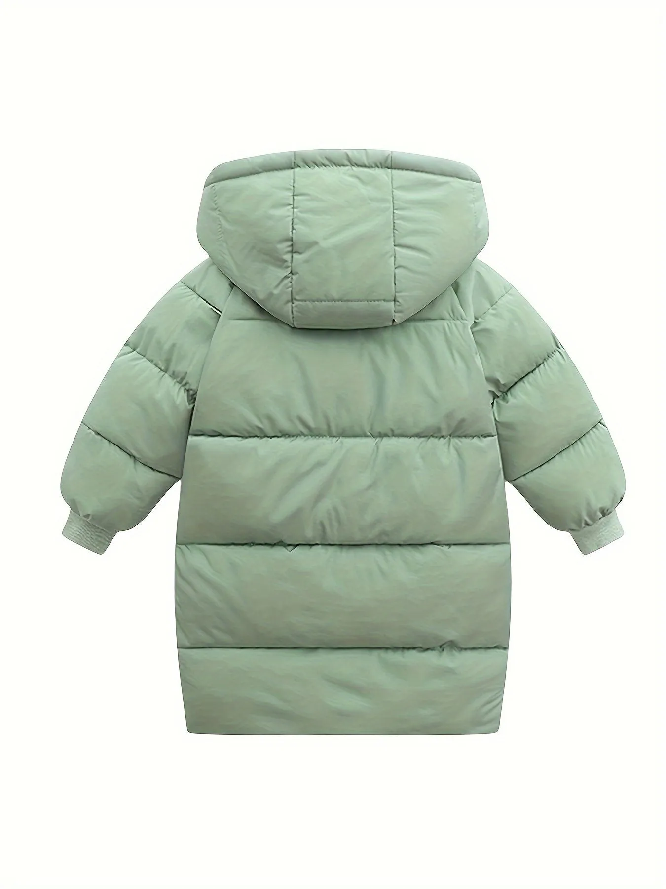 Boys Girls Winter Hooded Long Down Coats Outwear Kids Windproof Puffer Jackets Padded Parka Outwear 4-9T