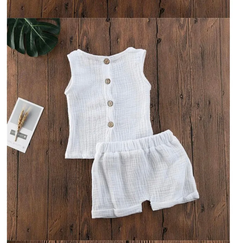 Boys Muslin Shorts & Tank Set