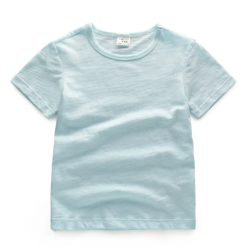 Breathable Solid Color Short Sleeves Tops