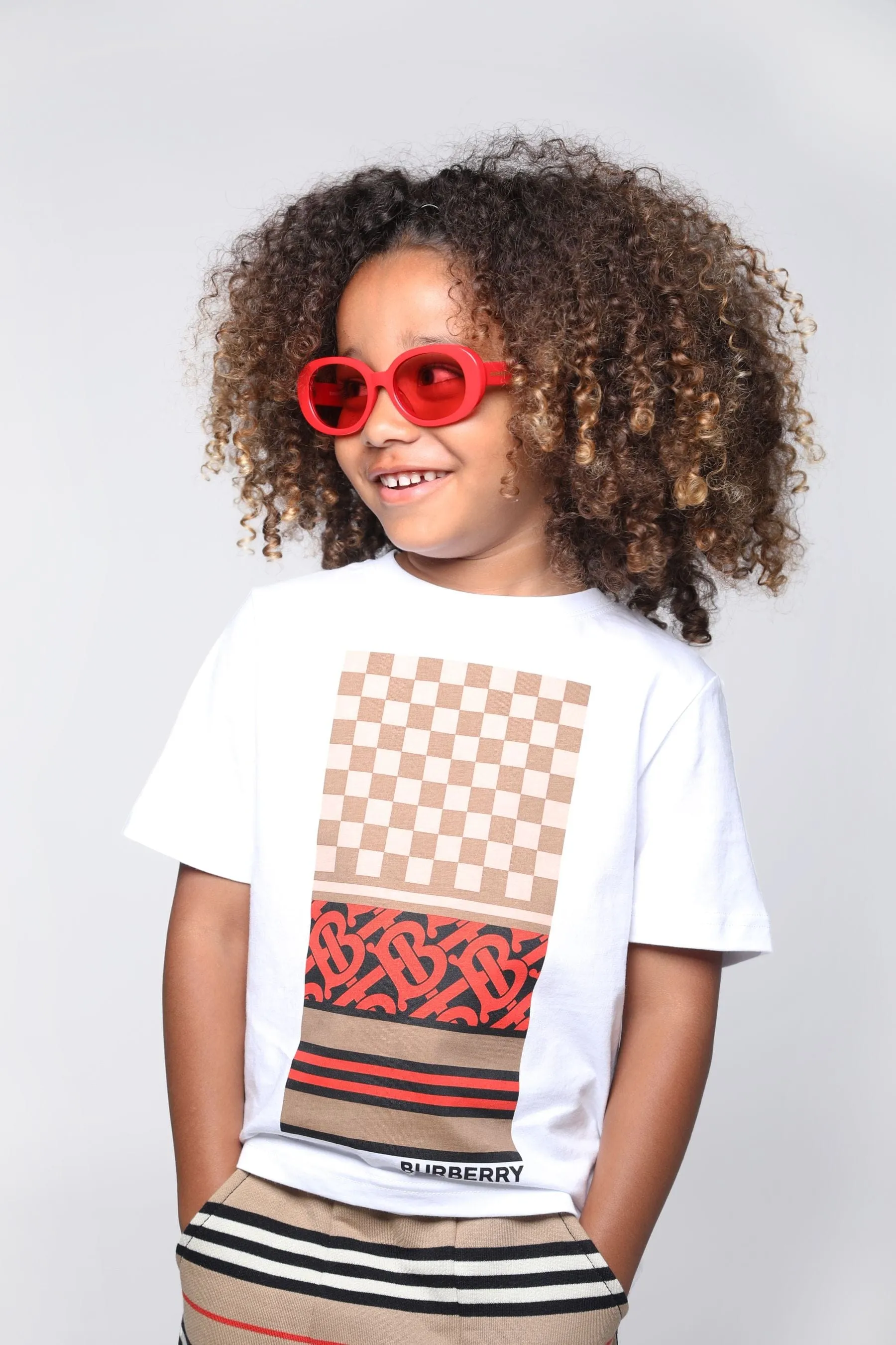 Burberry Girls Cotton Jersey Monogram T-Shirt