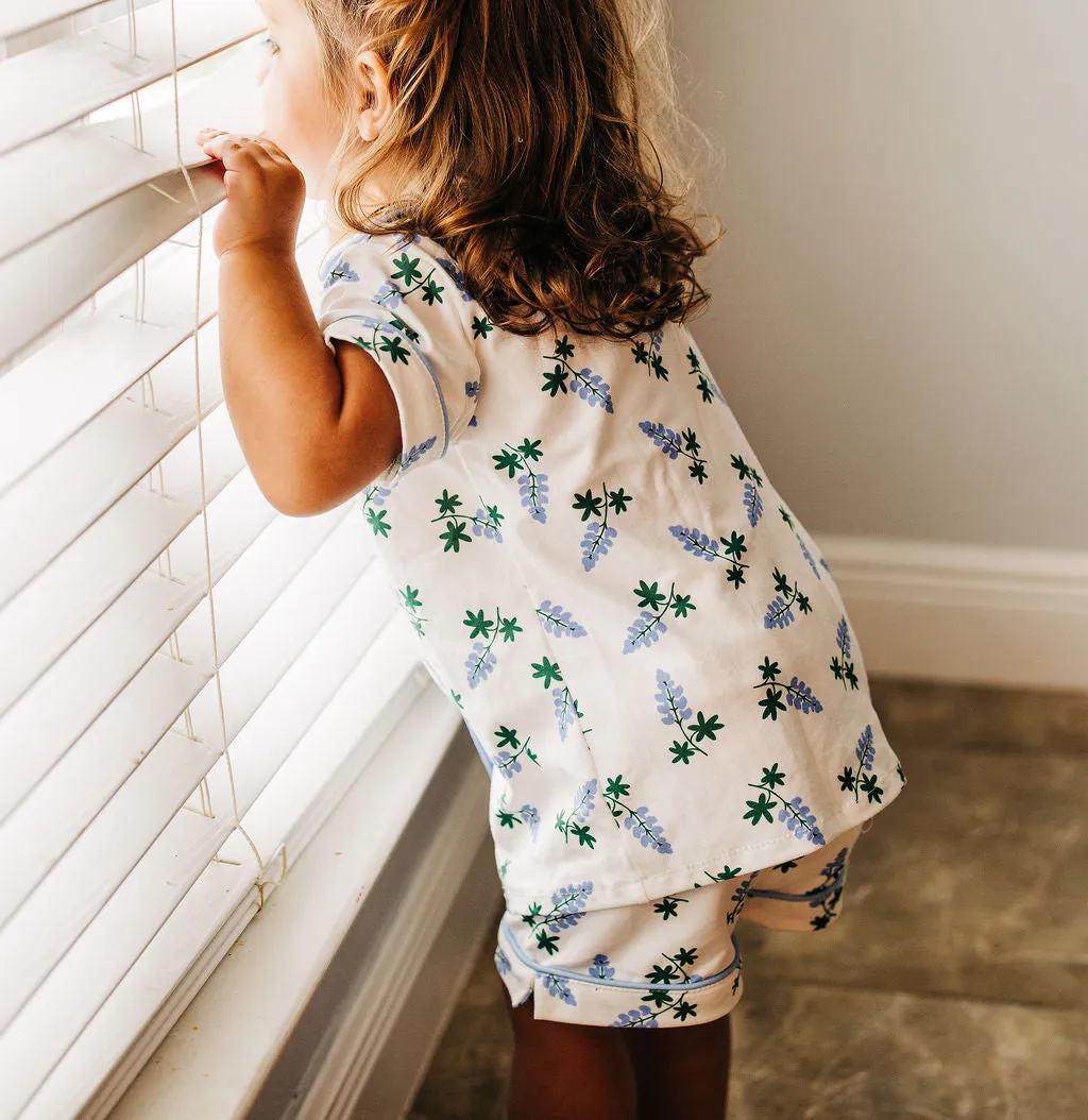 Button Down Pajamas - Bluebonnets