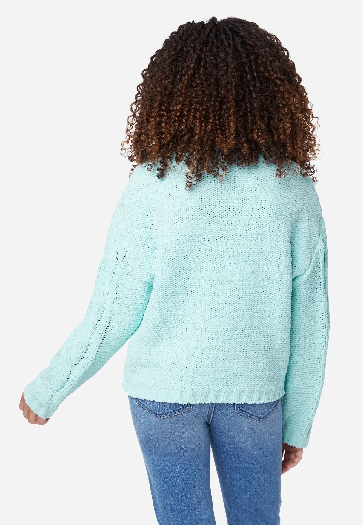 Cable-Knit Crewneck Sweater