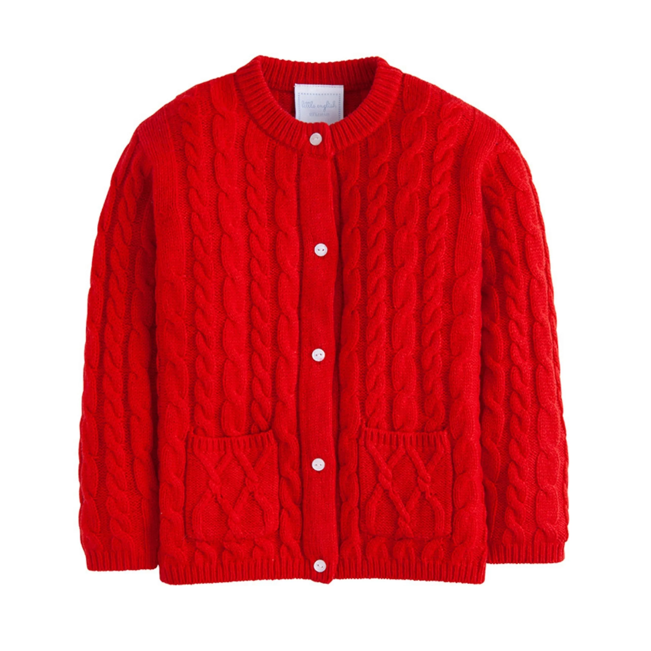 Classic Cashmere Cardigan - Red