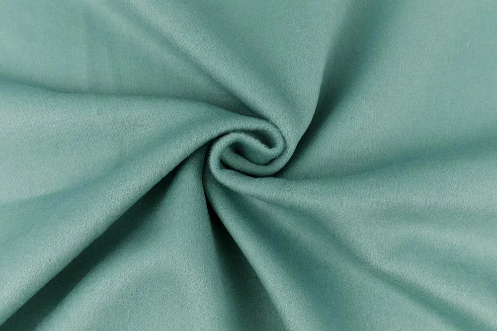 Designer Deadstock Premium Seafoam Mint Wool Blend Melton Coating Woven-Sold by the yard