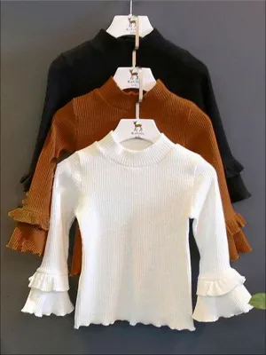 Double Flare Sleeve Knit Top