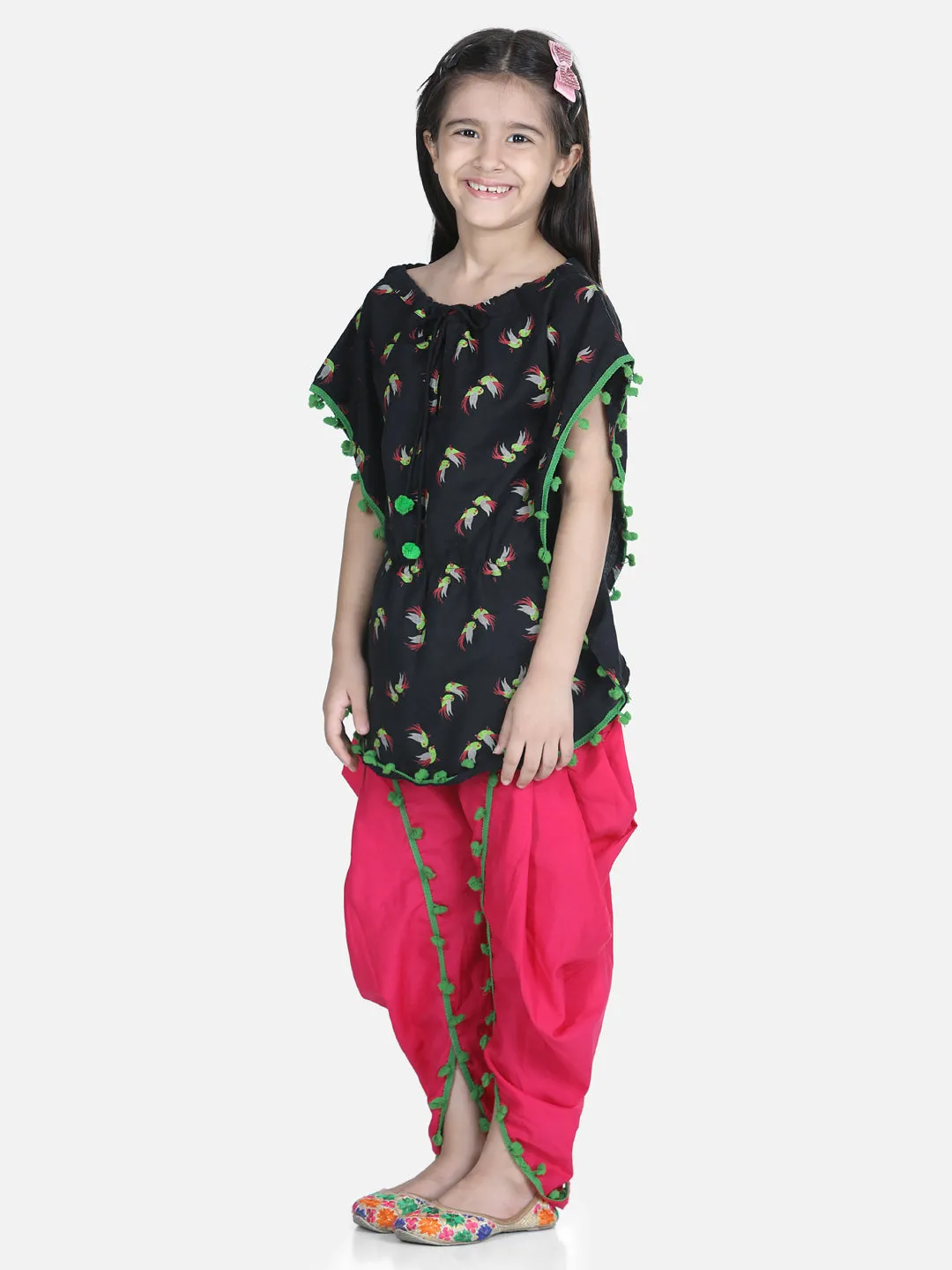 Girl's Cotton Black Sets - Bownbee