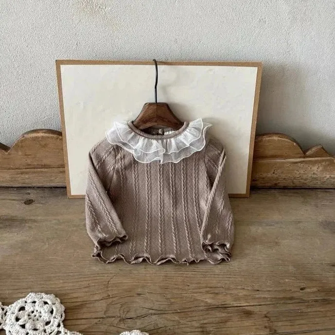 Girls' Lace Collar Blouse