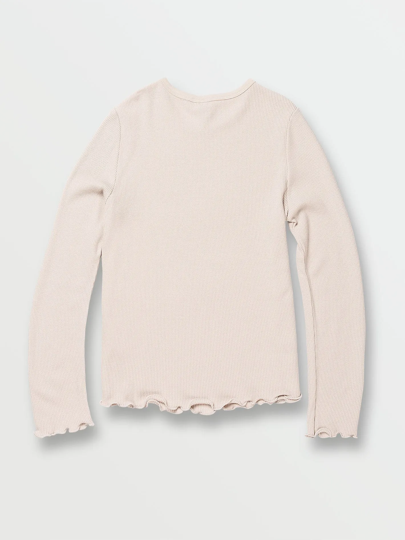 Girls Lived In Lounge Thermal Long Sleeve Top - Bone