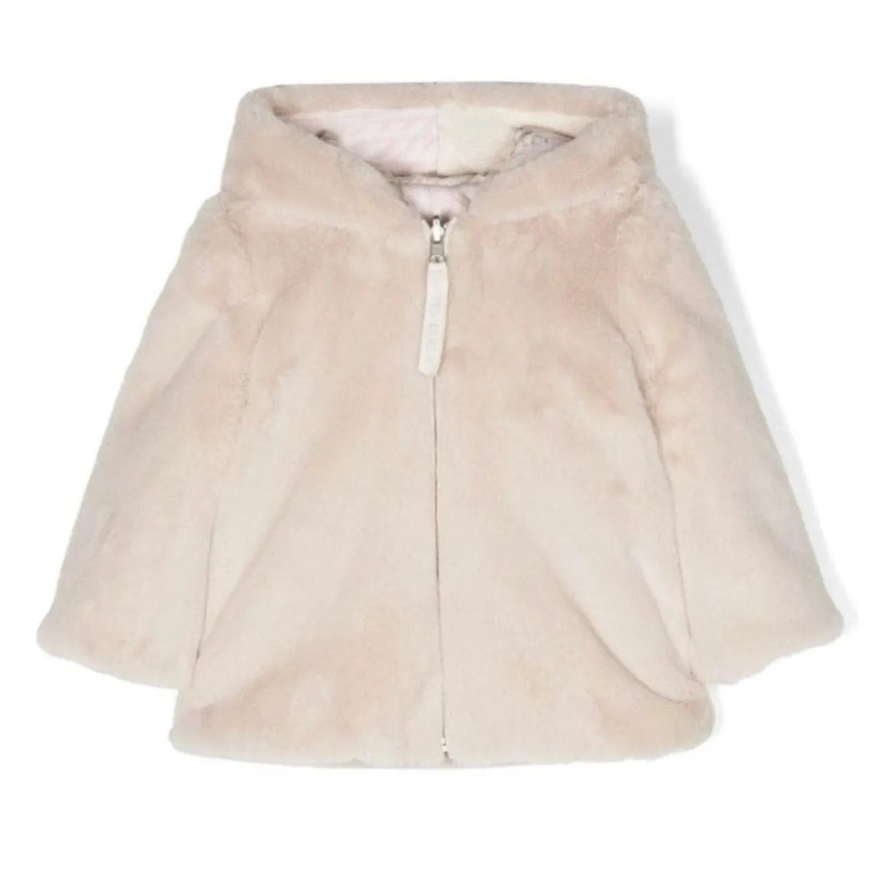 Girls Pink Faux Fur Reversible Coat