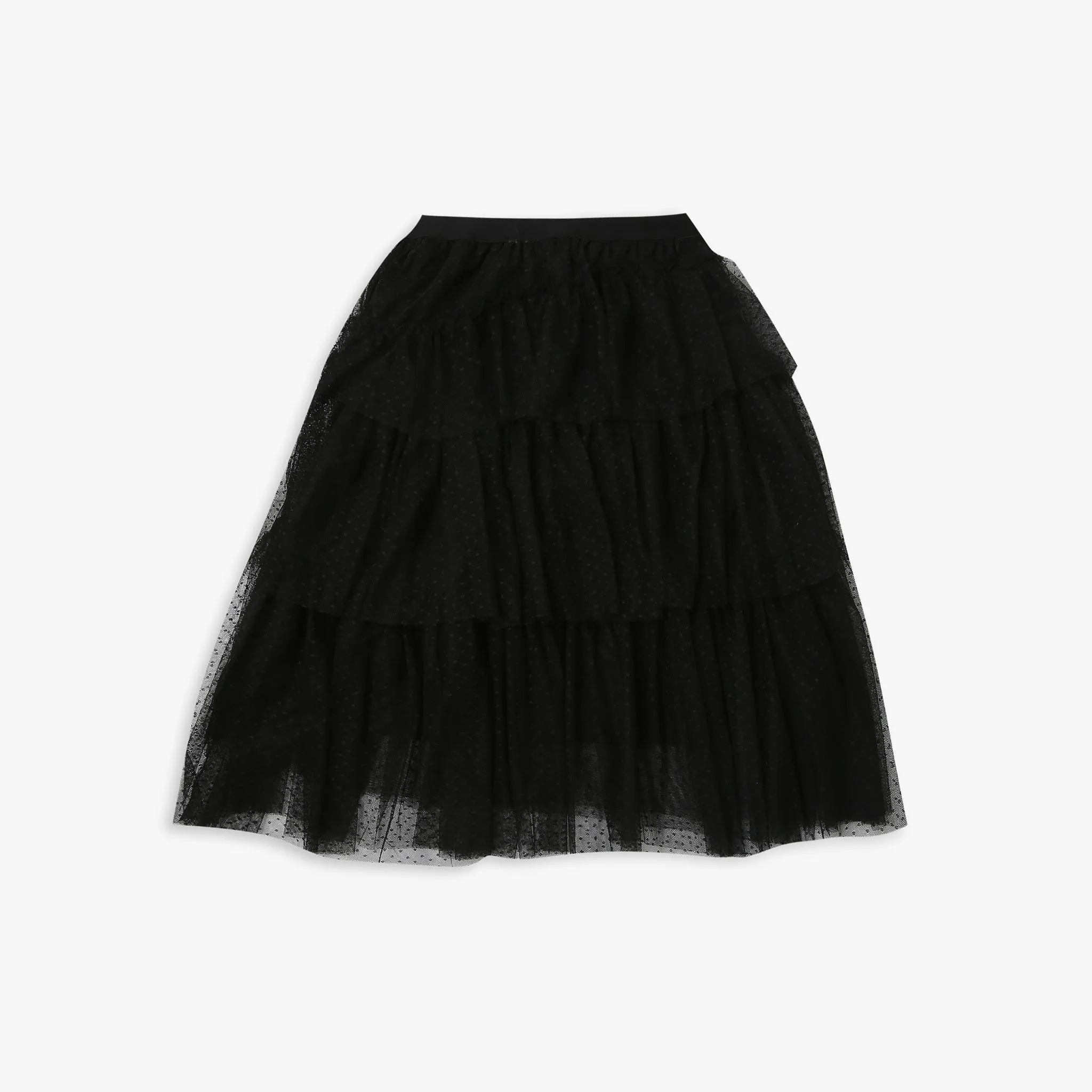 Girl's Regular Fit Embellished Mid Rise Skirt