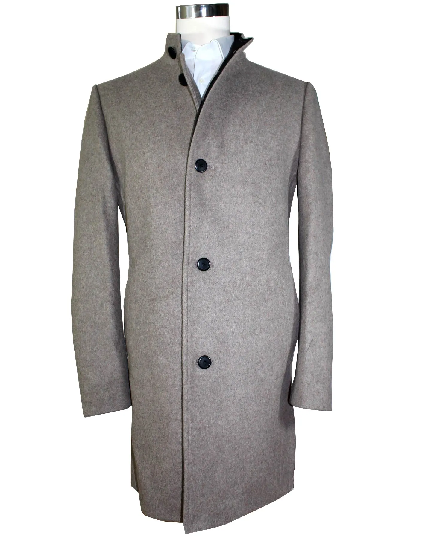 Hugo Boss Wool Coat Medium Beige Long Coat EU 50 - M