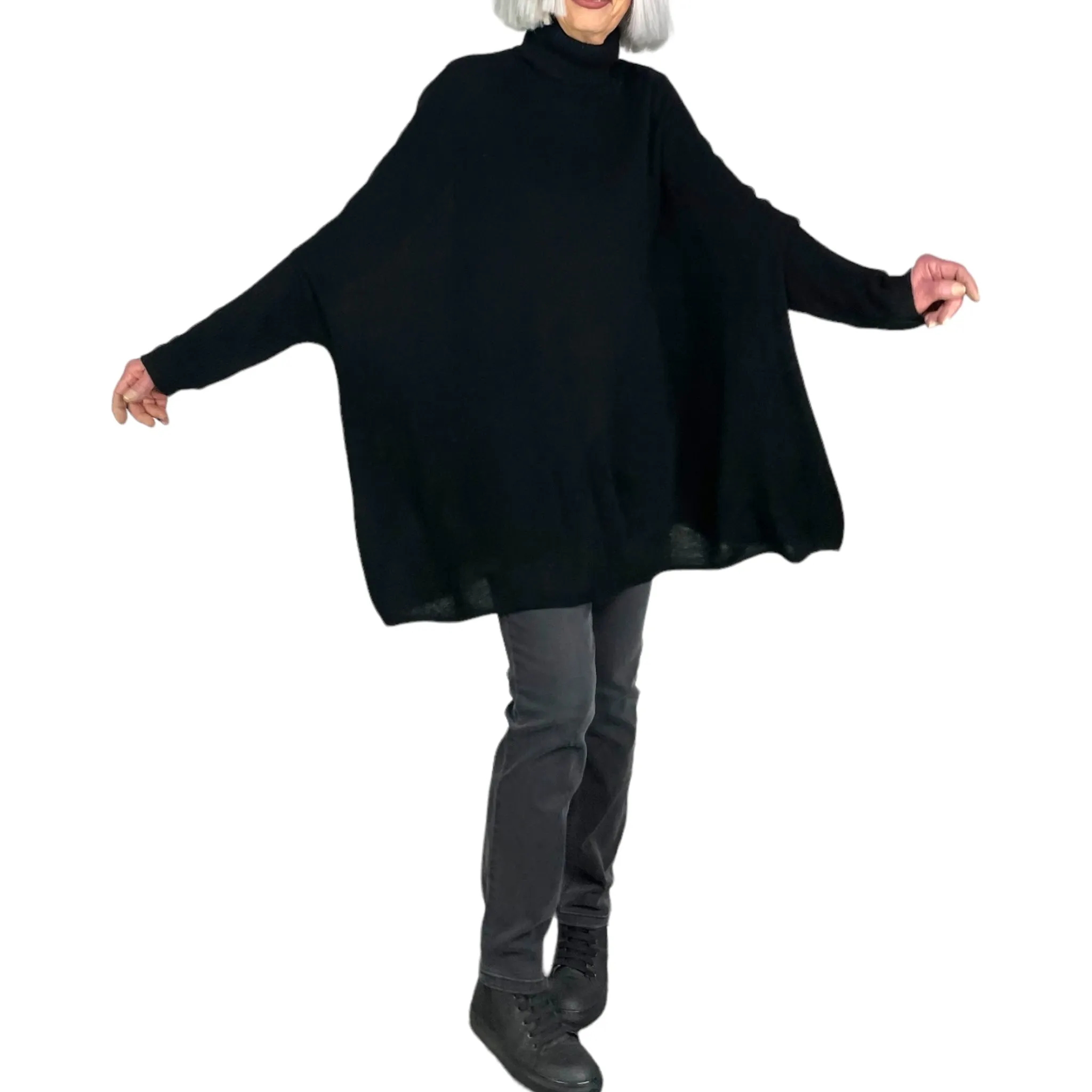 JOJO CASHMERE PONCHO PULLOVER