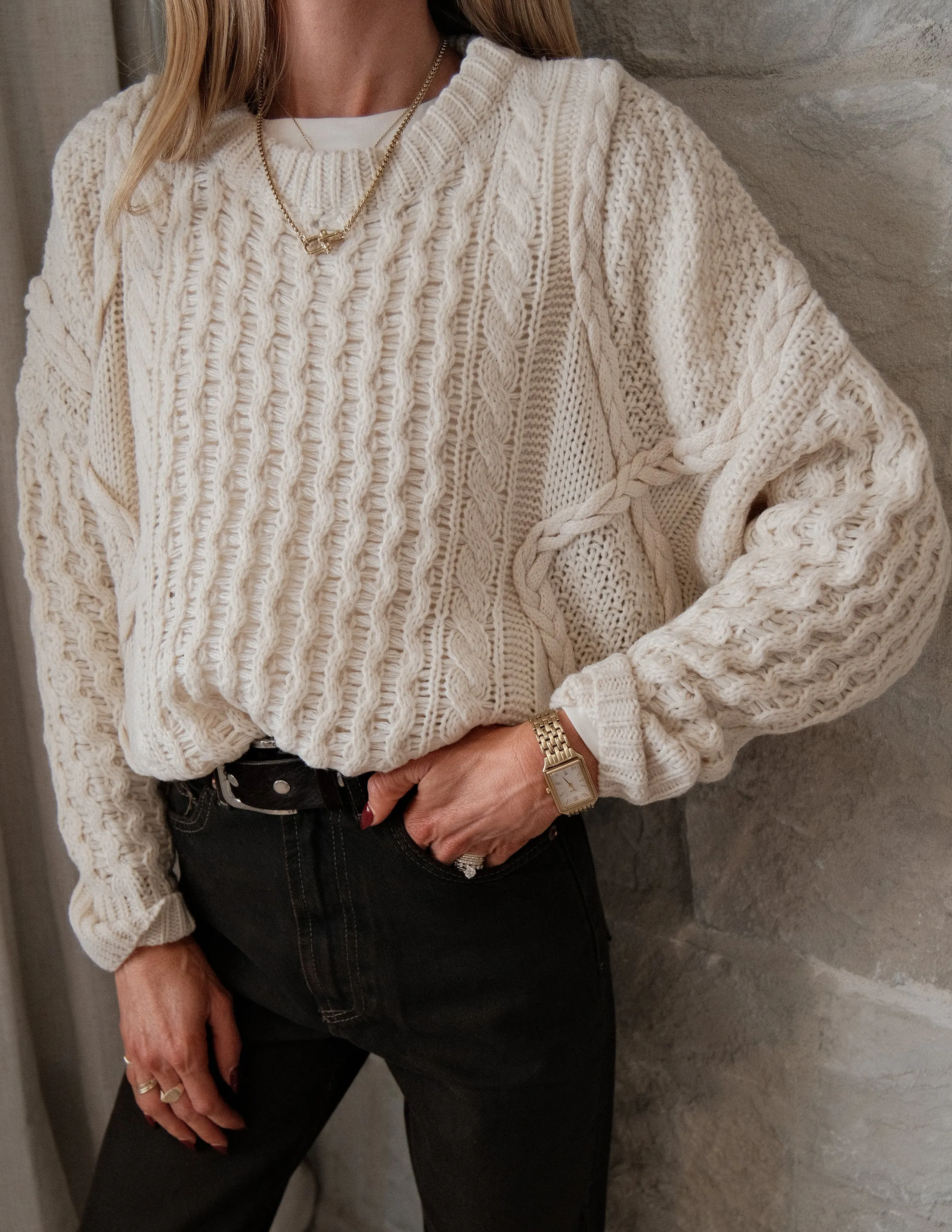 Katelynn Cable Knit Sweater