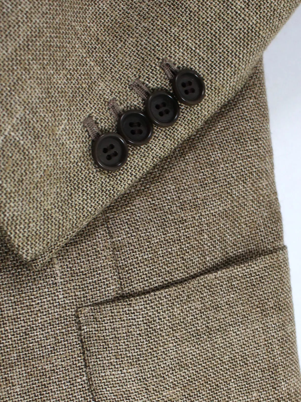 Kiton Sport Coat Brown Gray Linen Cashmere EU 50/ US 40 L - REDUCED SALE