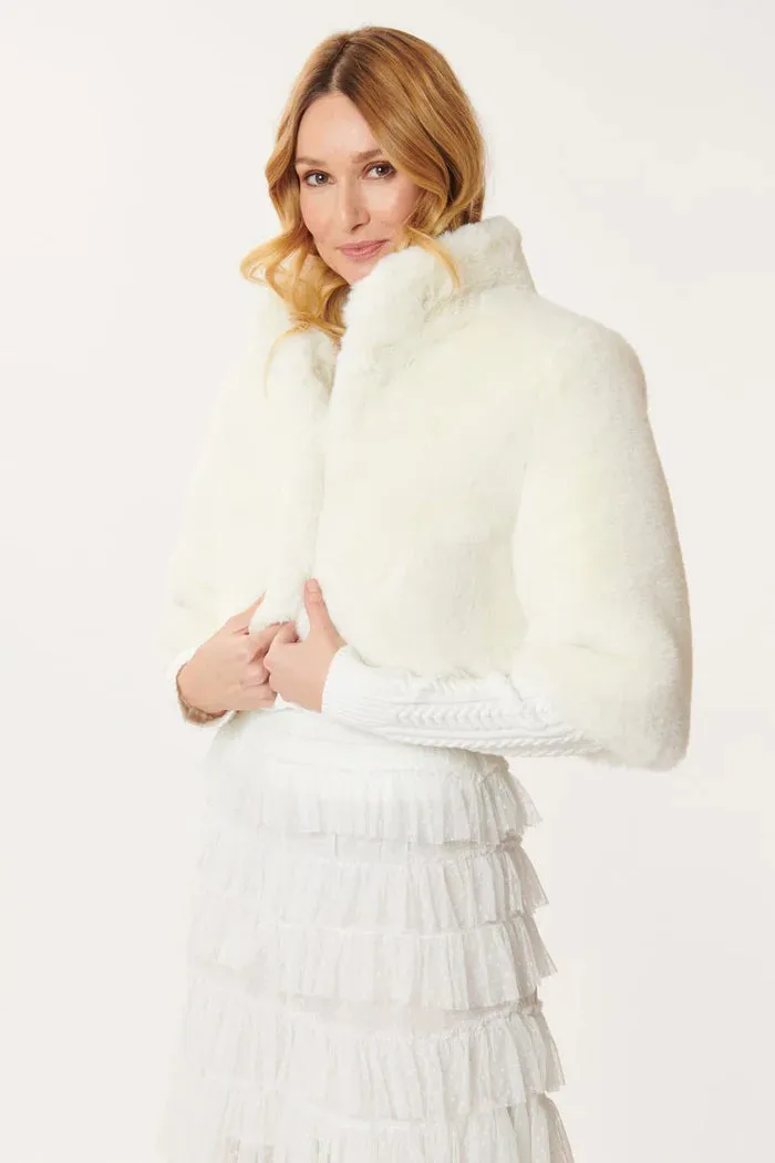 Lana Faux fur Bolero - Winter White