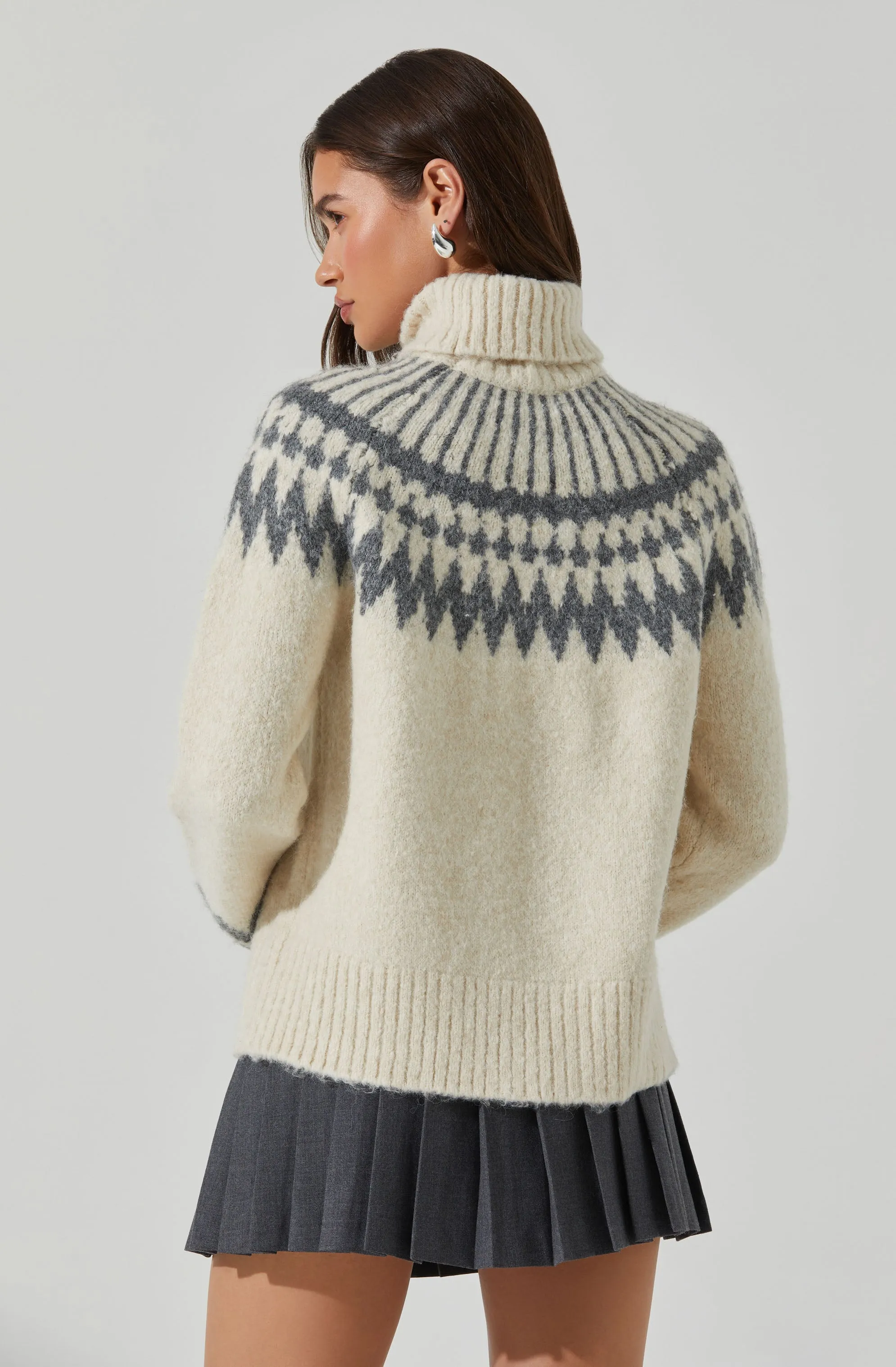 Leka Fair Isle Turtleneck Sweater