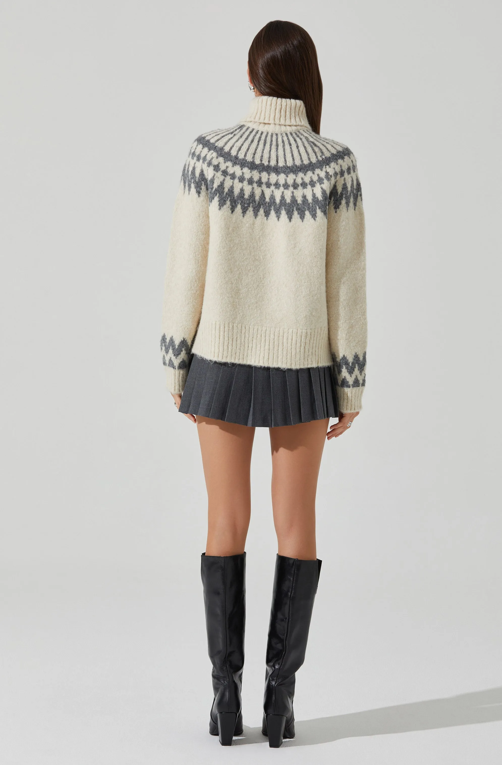 Leka Fair Isle Turtleneck Sweater