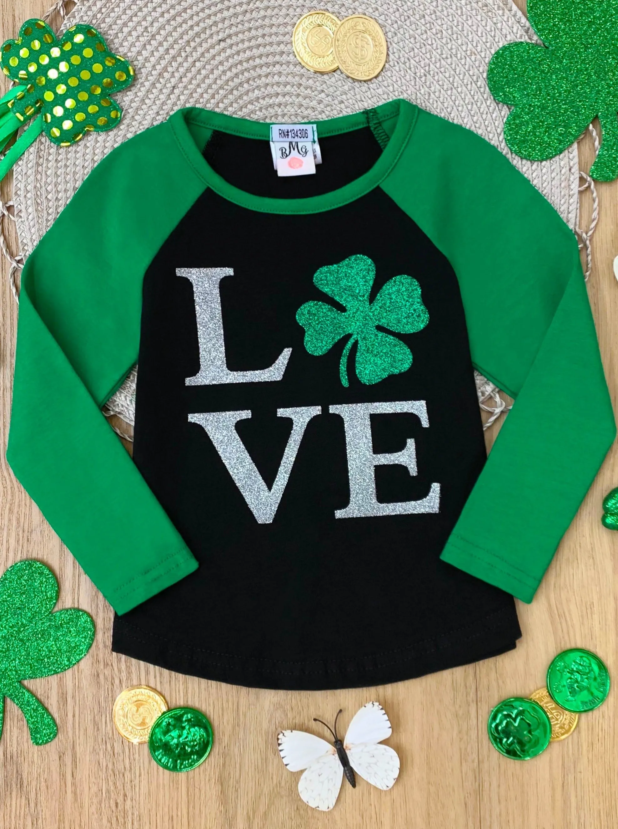 Love Clover Raglan Top