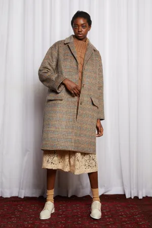 Lynch Coat - Warm Brown Check