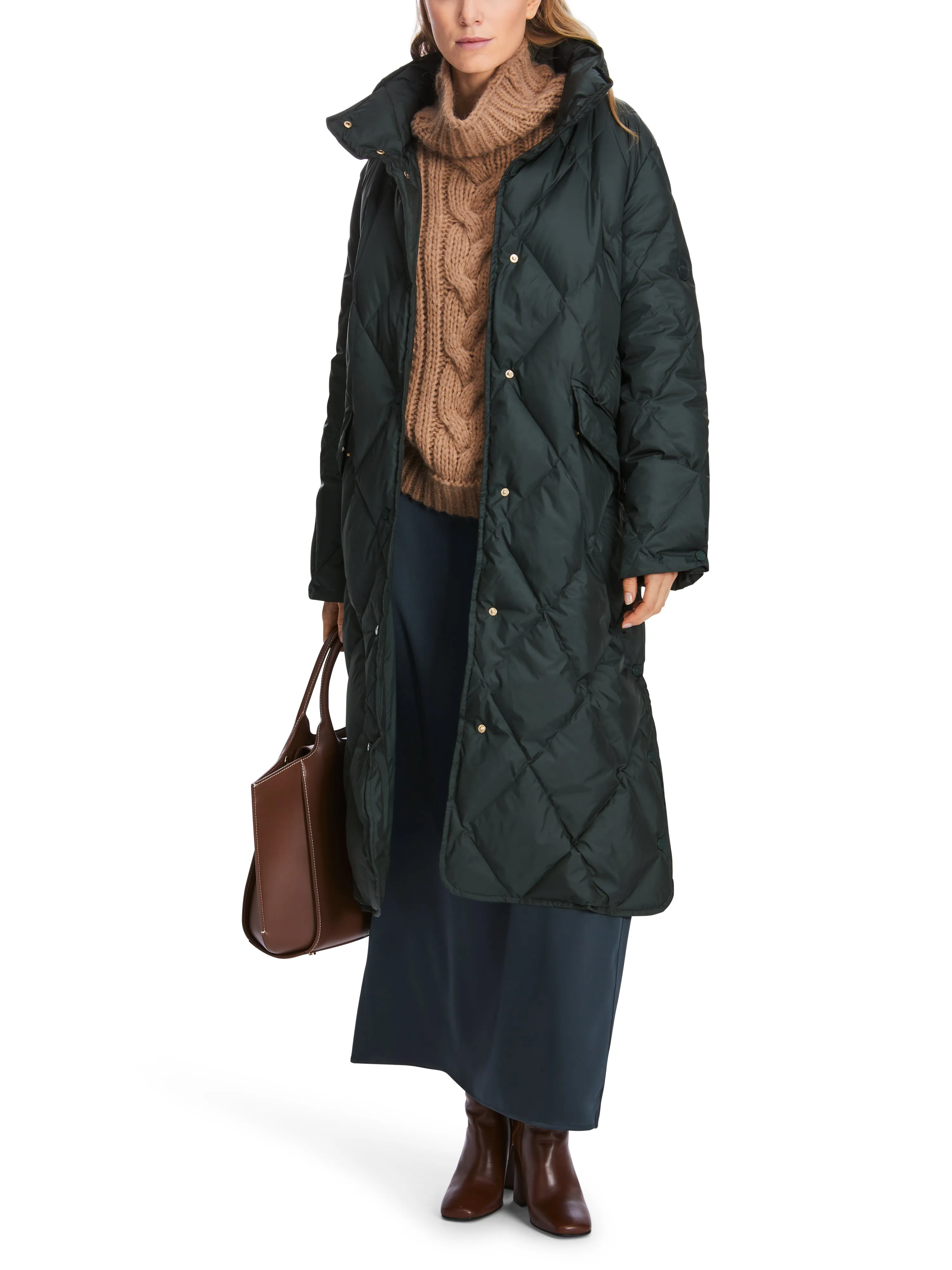 MARC CAIN Green Long Coat