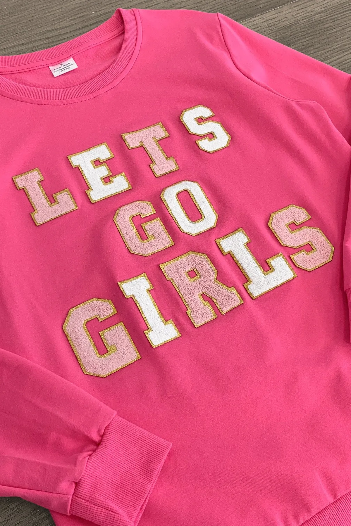 Mom & Me - "Let's Go Girls" Pink Long Sleeve Top