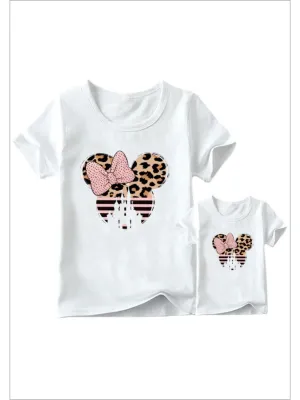 Mommy and Me Leopard Miss Mouse Tops