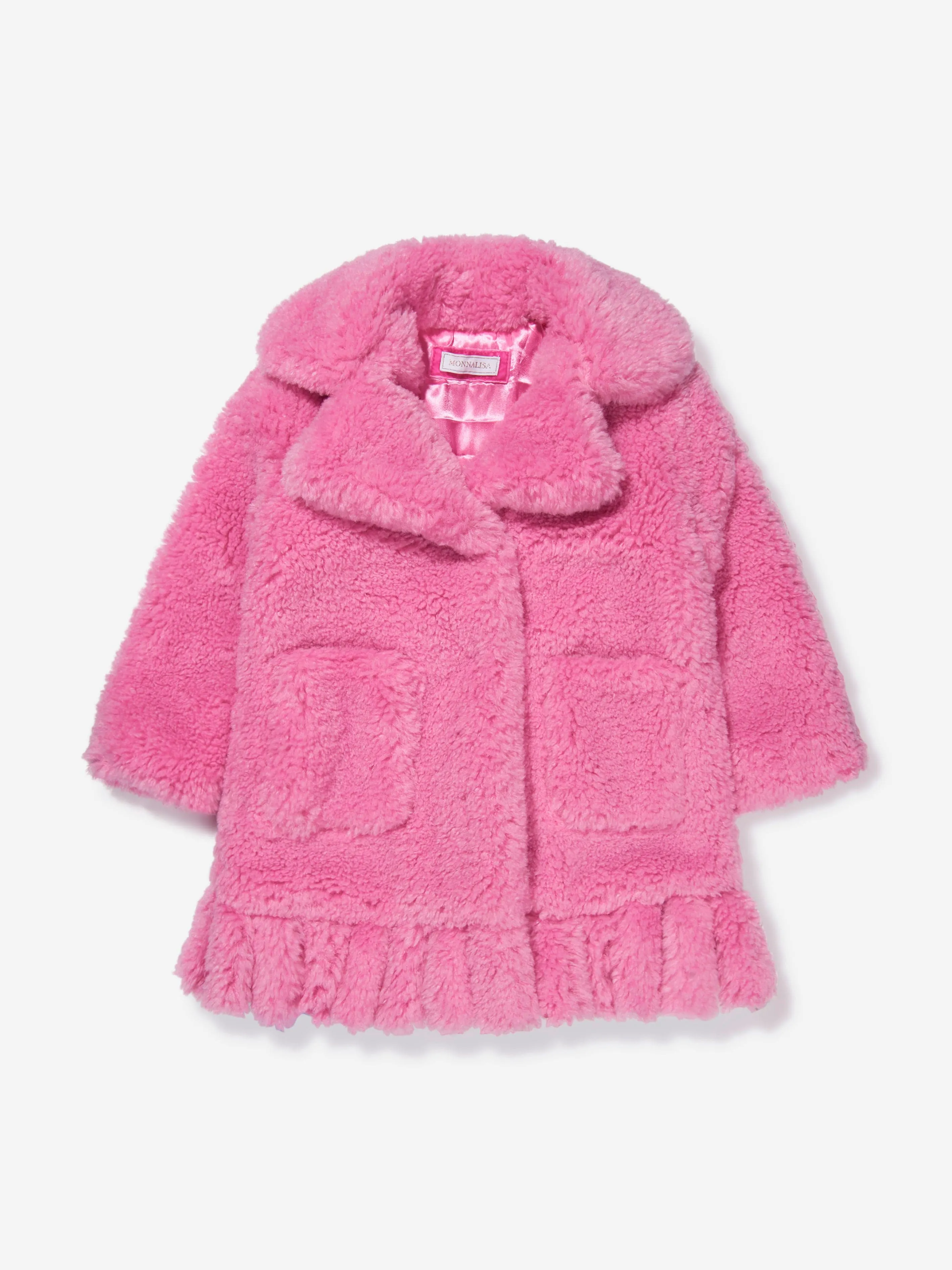 Monnalisa Girls Faux Fur Coat