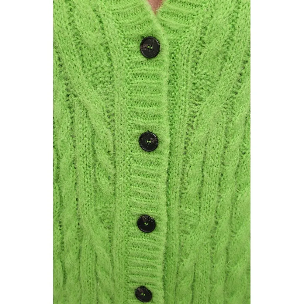 MSGM Green Acrylic Sweater