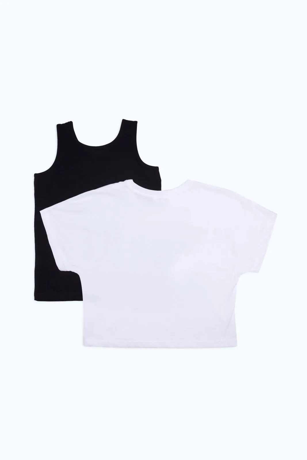 Senior Girls White And Black Twofer Top (2 Piece)