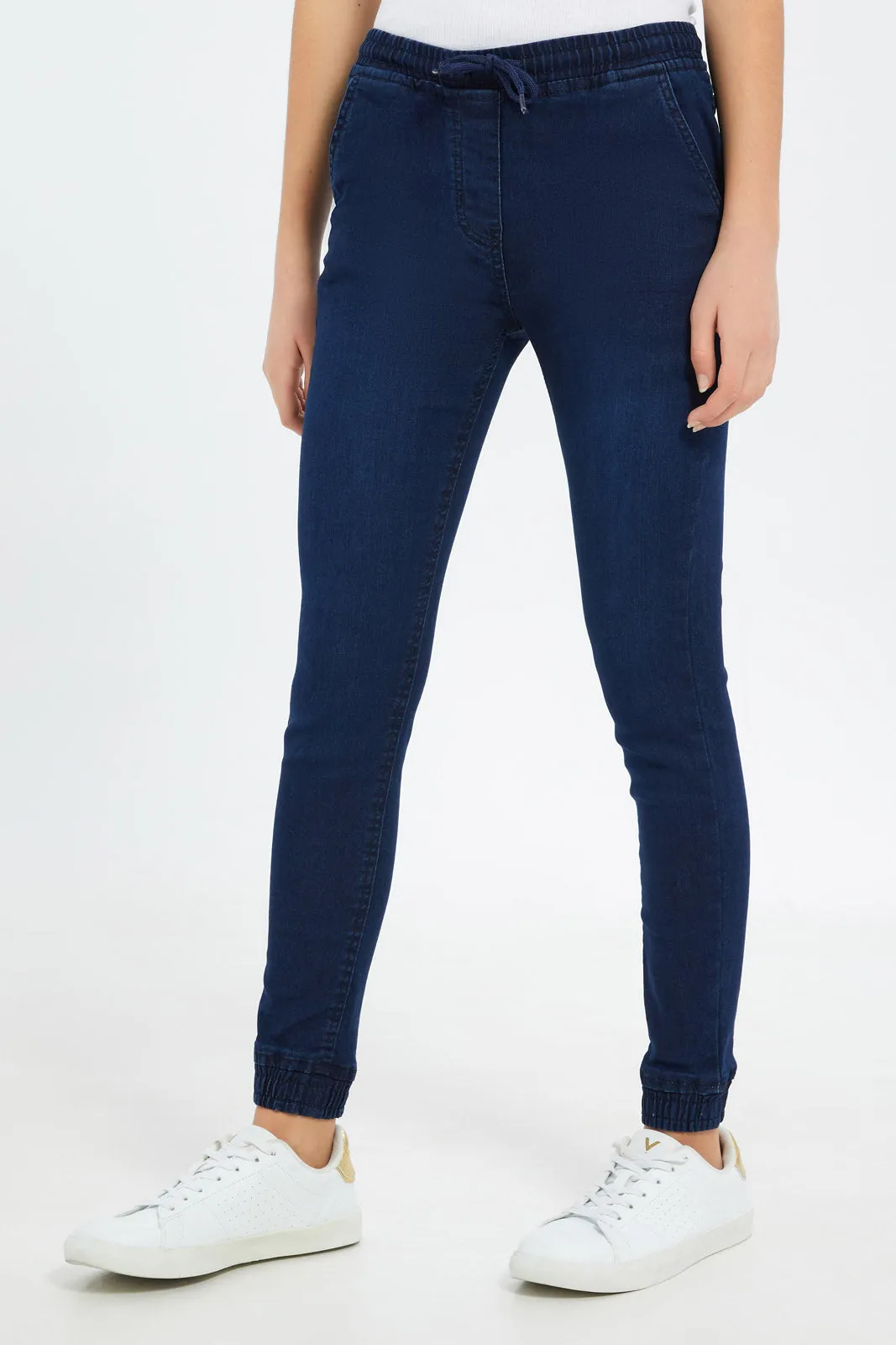 Seniro Girls Navy Knitted Joggers