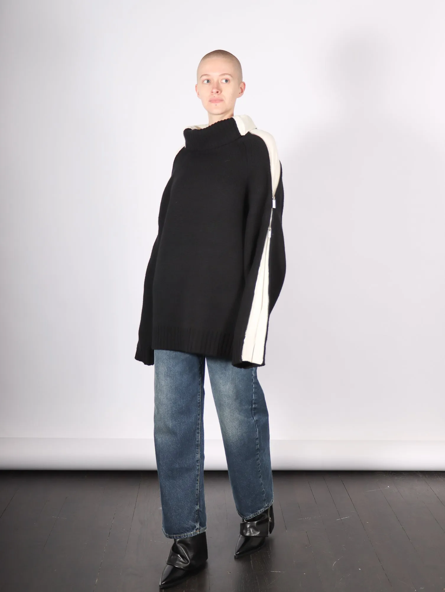 Suitcase Turtleneck in Black by Helmut Lang