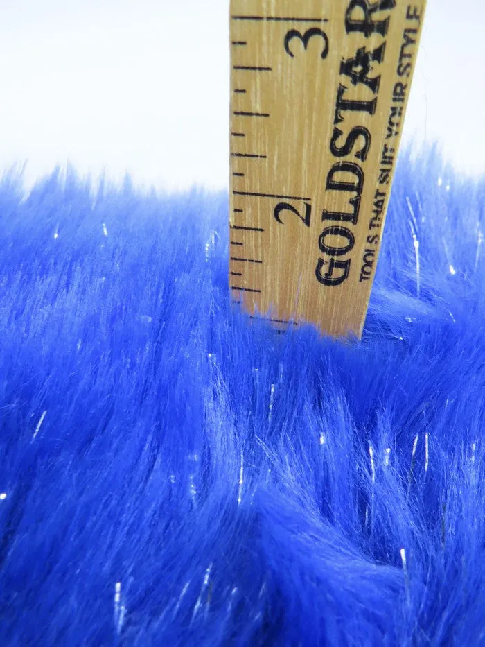 Tinsel Tip Short Shag Faux Fur / Bubblegum Silver / Sold By The Yard / 15 Yard Bolt