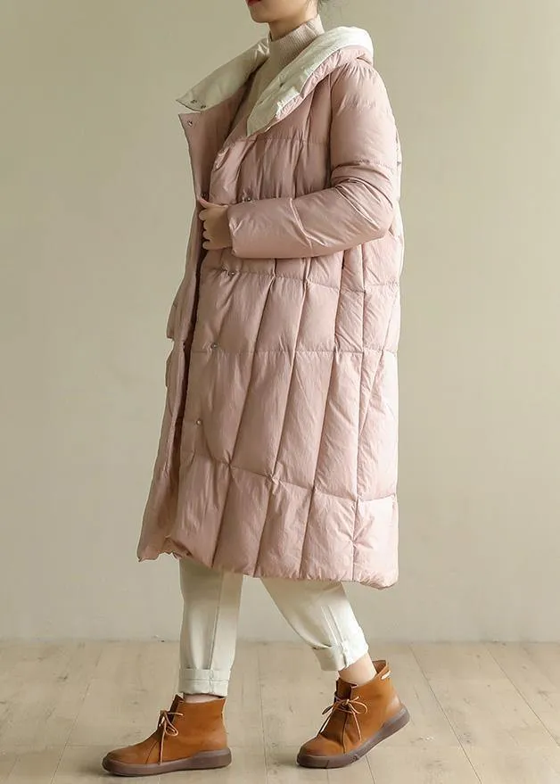 women pink warm winter coat plus size clothing patchwork womens parka stand collar fine coats