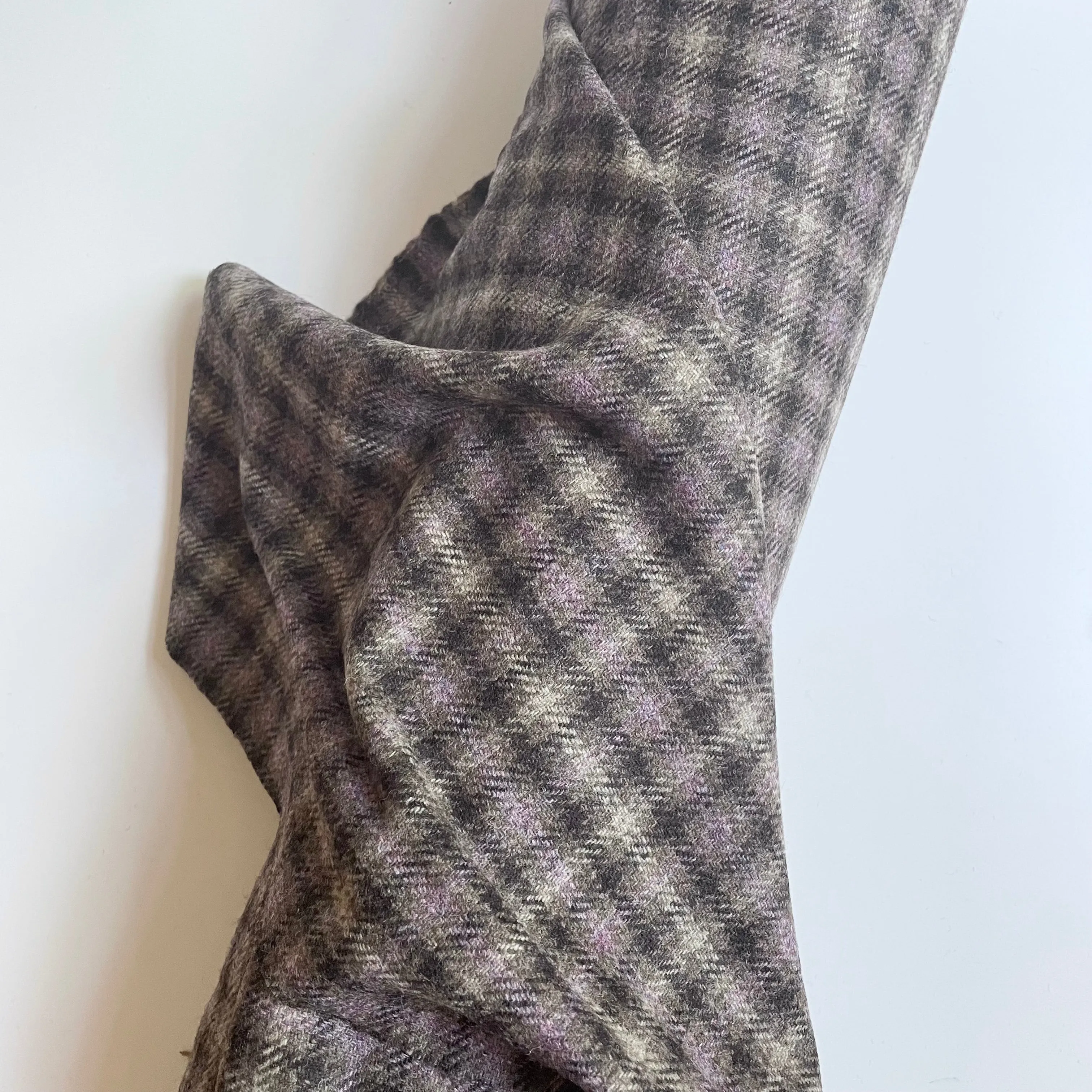 Wool Plaid - Gray / Purple